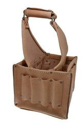 CLC - 17 Pocket Natural Leather Tool Tote - 8" Wide - Apex Tool & Supply