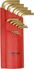 Bondhus - Hex Key Sets - MP 1.27-10MM 15PC L-WRENCH SET W/PLTNG - Apex Tool & Supply