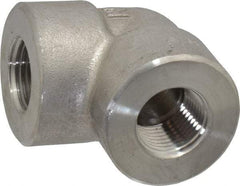 Value Collection - 1/2" Grade 304/304L Stainless Steel Pipe 90° Elbow - FNPT x FNPT End Connections, 3,000 psi - Apex Tool & Supply