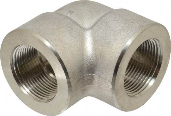 Value Collection - 1-1/4" Grade 304/304L Stainless Steel Pipe 90° Elbow - FNPT x FNPT End Connections, 3,000 psi - Apex Tool & Supply