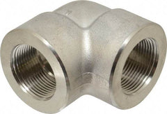 Value Collection - 1-1/4" Grade 304/304L Stainless Steel Pipe 90° Elbow - FNPT x FNPT End Connections, 3,000 psi - Apex Tool & Supply