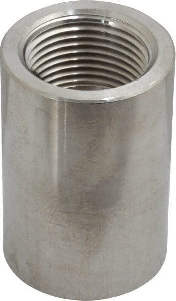 Merit Brass - 3/4" Grade 304/304L Stainless Steel Pipe Coupling - FNPT x FNPT End Connections, 3,000 psi - Apex Tool & Supply