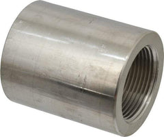 Merit Brass - 1-1/4" Grade 304/304L Stainless Steel Pipe Coupling - FNPT x FNPT End Connections, 3,000 psi - Apex Tool & Supply