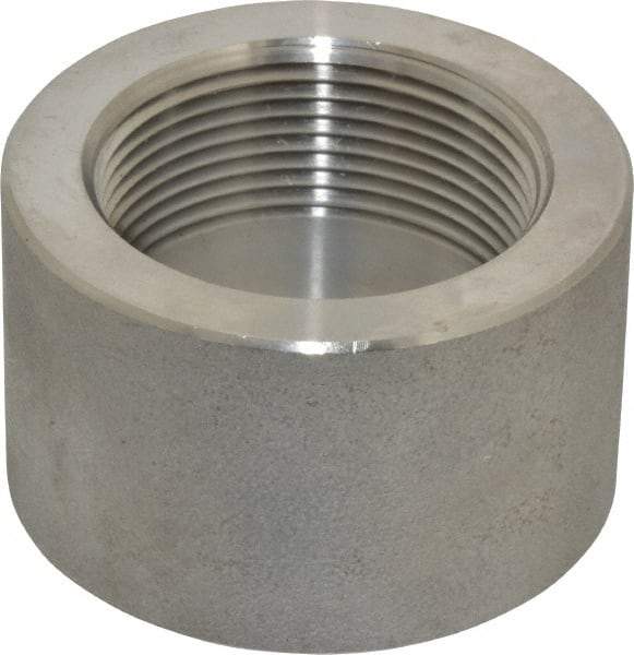 Merit Brass - 1-1/2" Grade 304/304L Stainless Steel Pipe Half Coupling - FNPT End Connections, 3,000 psi - Apex Tool & Supply