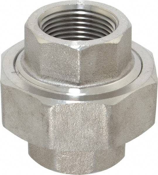 Value Collection - 1" Grade 304/304L Stainless Steel Pipe Union - FNPT x FNPT End Connections, 3,000 psi - Apex Tool & Supply