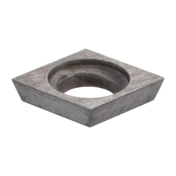 Everede Tool - CDCD07 Grade CS2 Carbide Boring Insert - Uncoated, 80° Diamond, 15° Relief Angle, 5/32" Inscr Circle, 0.04" Thick, 0.007" Corner Radius - Apex Tool & Supply