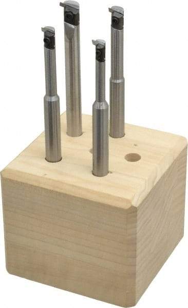 Everede Tool - 7/32" Min Diam Smallest Bar, 3/8" Min Diam Largest Bar, Carbide Indexable Boring Bar Set - 1-7/16, 1-5/8, 1-3/4, 6" Max Bore Depth - Apex Tool & Supply