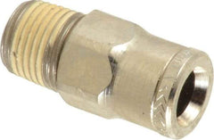 Norgren - 6mm Outside Diam, 1/8 BSPT, Nickel Plated Brass Push-to-Connect Tube Male Connector - 260 Max psi, Tube to Male BSPT Connection, Nitrile O-Ring - Apex Tool & Supply