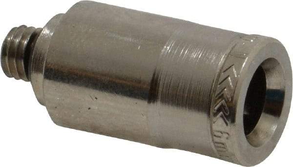 Norgren - 6mm Outside Diam, 10-32 UNF, Nickel Plated Brass Push-to-Connect Tube Male Connector - 260 Max psi, Tube to Male UNF Connection, Nitrile O-Ring - Apex Tool & Supply