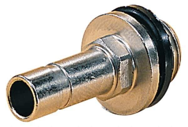 Norgren - 3/8 BSPP Nickel Plated Brass Push-to-Connect Tube Male Stem Connector - 260 Max psi, Stem to Male Connection, Nitrile O-Ring, 0 to 175°F Working Temp - Apex Tool & Supply