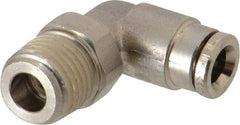 Norgren - 6mm Outside Diam, 1/4 BSPT, Nickel Plated Brass Push-to-Connect Tube Male Swivel Elbow - 260 Max psi, Tube to Male BSPT Connection, Nitrile O-Ring - Apex Tool & Supply