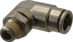 Norgren - 12mm Outside Diam, 1/4 BSPT, Nickel Plated Brass Push-to-Connect Tube Male Swivel Elbow - 260 Max psi, Tube to Male BSPT Connection, Nitrile O-Ring - Apex Tool & Supply