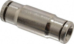 Norgren - 6mm Outside Diam, Nickel Plated Brass Push-to-Connect Tube Union - 260 Max psi, Tube to Tube Connection, Nitrile O-Ring - Apex Tool & Supply