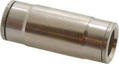 Norgren - 14mm Outside Diam, Nickel Plated Brass Push-to-Connect Tube Union - 260 Max psi, Tube to Tube Connection, Nitrile O-Ring - Apex Tool & Supply