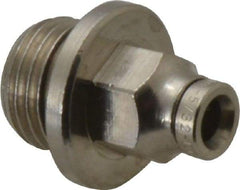 Norgren - 4mm Outside Diam, 1/4 BSPP, Nickel Plated Brass Push-to-Connect Tube Male Connector - 260 Max psi, Tube to Male BSPP Connection, Nitrile O-Ring - Apex Tool & Supply