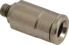 Norgren - 6mm Outside Diam, M5x0.8 Metric, Nickel Plated Brass Push-to-Connect Tube Male Connector - 260 Max psi, Tube to Metric Thread Connection, Nitrile O-Ring - Apex Tool & Supply