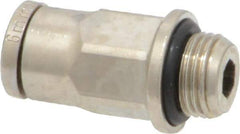 Norgren - 6mm Outside Diam, 1/8 BSPP, Nickel Plated Brass Push-to-Connect Tube Male Connector - 260 Max psi, Tube to Male BSPP Connection, Nitrile O-Ring - Apex Tool & Supply