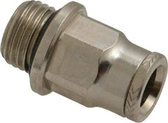 Norgren - 8mm Outside Diam, 1/4 BSPP, Nickel Plated Brass Push-to-Connect Tube Male Connector - 260 Max psi, Tube to Male BSPP Connection, Nitrile O-Ring - Apex Tool & Supply