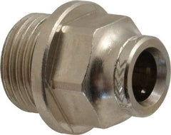 Norgren - 8mm Outside Diam, 3/8 BSPP, Nickel Plated Brass Push-to-Connect Tube Male Connector - 260 Max psi, Tube to Male BSPP Connection, Nitrile O-Ring - Apex Tool & Supply