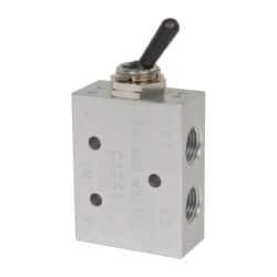 ARO/Ingersoll-Rand - 1/8" NPT Manual Mechanical Valve - 4-Way, 2 Position, Toggle/Manual & 0.2 CV Rate - Apex Tool & Supply