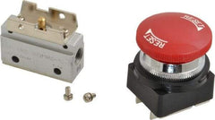 ARO/Ingersoll-Rand - 1/8" NPT Manual Mechanical Valve - 3-Way, 2 Position, Palm Button/Detent & 0.2 CV Rate - Apex Tool & Supply
