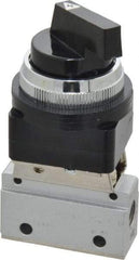 ARO/Ingersoll-Rand - 1/8" NPT Manual Mechanical Valve - 3-Way, 2 Position, Long Selector/Manual & 0.2 CV Rate - Apex Tool & Supply
