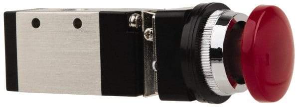 ARO/Ingersoll-Rand - 1/4" NPT Manual Mechanical Valve - 3-Way, 2 Position, Palm Button/Manual & 0.7 CV Rate - Apex Tool & Supply
