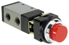 ARO/Ingersoll-Rand - 1/4" NPT Manual Mechanical Valve - 4-Way, 2 Position, Push-Button w/o Guard/Spring & 0.7 CV Rate - Apex Tool & Supply