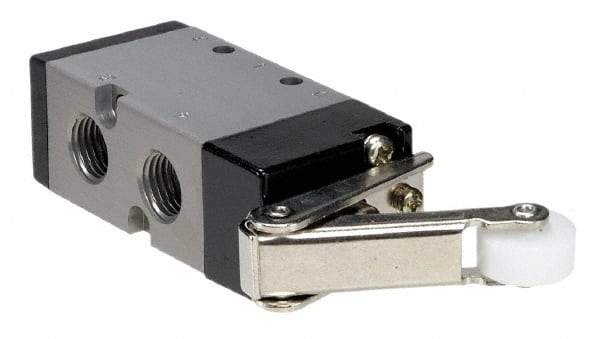 ARO/Ingersoll-Rand - 1/4" NPT Manual Mechanical Valve - 4-Way, 2 Position, Roller Lever/Spring & 0.7 CV Rate - Apex Tool & Supply
