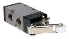 ARO/Ingersoll-Rand - 1/4" NPT Manual Mechanical Valve - 4-Way, 2 Position, Roller Lever/Spring & 0.7 CV Rate - Apex Tool & Supply