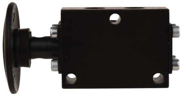 ARO/Ingersoll-Rand - 1/8" NPT Manual Mechanical Valve - 3-Way, 2 Position, Palm Button/Spring & 0.4 CV Rate - Apex Tool & Supply