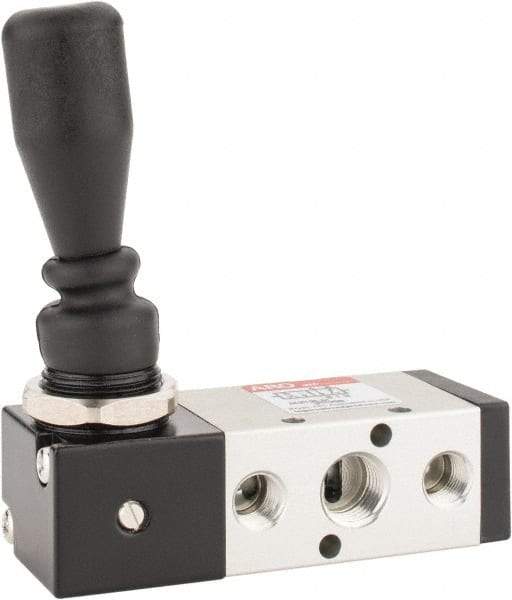 ARO/Ingersoll-Rand - 1/4" NPT Manual Mechanical Valve - 4-Way, 2 Position, Lever/Manual & 0.7 CV Rate - Apex Tool & Supply