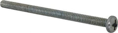 Value Collection - #6-32 UNC, 2-1/2" Length Under Head Phillips Drive Machine Screw - Pan Head, Grade 2 Steel, Zinc-Plated Finish, Without Washer - Apex Tool & Supply