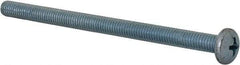 Value Collection - #10-32 UNF, 3" Length Under Head Phillips Drive Machine Screw - Pan Head, Grade 2 Steel, Zinc-Plated Finish, Without Washer - Apex Tool & Supply