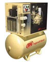 Ingersoll-Rand - 10 hp, 80 Gal Stationary Electric Horizontal Screw Air Compressor - Three Phase, 125 Max psi, 35 CFM, 230 Volt - Apex Tool & Supply