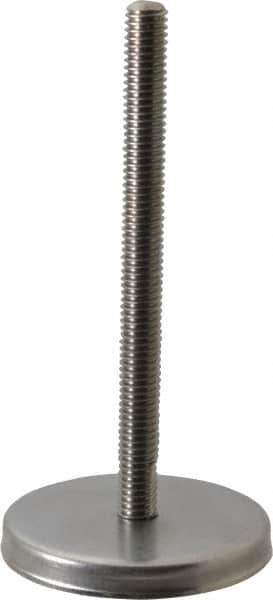 Gibraltar - 3/8-16 Bolt Thread, Stud Mount Leveling Pad & Mount - 250 Max Lb Capacity, 2.4" Base Diam, 4" Thread Length - Apex Tool & Supply