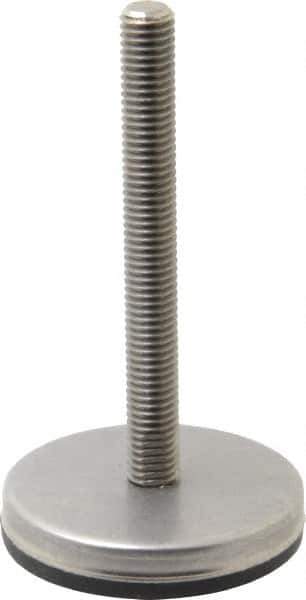 Gibraltar - 1/2-13 Bolt Thread, Stud Mount Leveling Pad & Mount - 500 Max Lb Capacity, 2.8" Base Diam, 4" Thread Length - Apex Tool & Supply