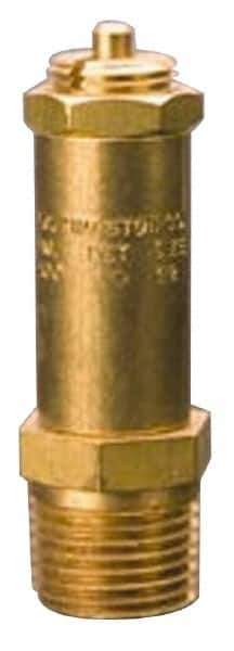 Kingston - 1/4" Inlet, Safety Relief Valve - 100 Max psi, Brass - Apex Tool & Supply