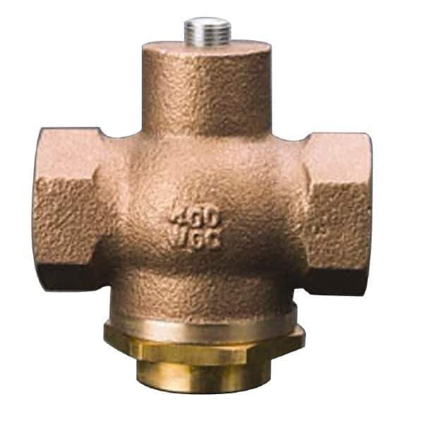 Kingston - 1-1/2" Brass Check Valve - Inline, FNPT x FNPT, 400 WOG - Apex Tool & Supply