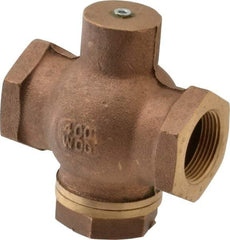 Kingston - 1-1/4" Brass Check Valve - Inline, FNPT x FNPT, 400 WOG - Apex Tool & Supply