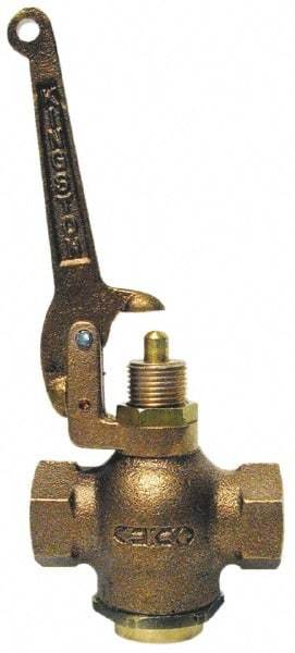 Kingston - 3/4" Pipe, 400 Max psi, Buna N Disc, Self Closing Control Valve - Pull Lever, FNPT x FNPT End Connections - Apex Tool & Supply