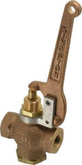 Kingston - 1/4" Pipe, 400 Max psi, Buna N Disc, Self Closing Control Valve - Pull Lever, FNPT x FNPT End Connections - Apex Tool & Supply