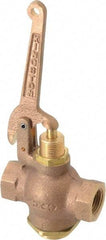 Kingston - 1/2" Pipe, 400 Max psi, Buna N Disc, Self Closing Control Valve - Pull Lever, FNPT x FNPT End Connections - Apex Tool & Supply