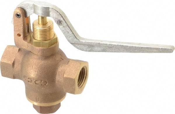 Kingston - 1/2" Pipe, 400 Max psi, Buna N Disc, Self Closing Control Valve - Balanced Valve Squeeze Lever, FNPT x FNPT End Connections - Apex Tool & Supply