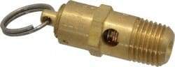 Kingston - 1/4" Inlet, ASME Safety Relief Valve - 100 Max psi, Brass - Apex Tool & Supply