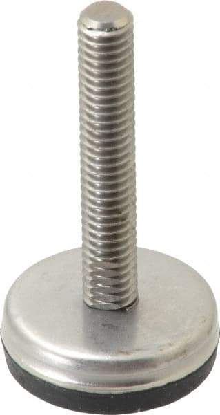 Gibraltar - 5/16-18 Bolt Thread, Stud Mount Leveling Pad & Mount - 250 Max Lb Capacity, 1.2" Base Diam, 1-1/2" Thread Length - Apex Tool & Supply