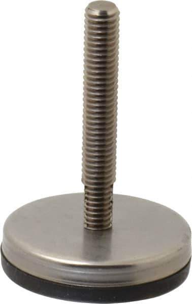 Gibraltar - 3/8-16 Bolt Thread, Stud Mount Leveling Pad & Mount - 250 Max Lb Capacity, 2.03" Base Diam, 2" Thread Length - Apex Tool & Supply