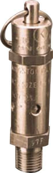 Kingston - 1/4" Inlet, ASME Safety Relief Valve - 50 Max psi, Stainless Steel - Apex Tool & Supply