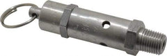 Kingston - 1/4" Inlet, ASME Safety Relief Valve - 100 Max psi, Stainless Steel - Apex Tool & Supply