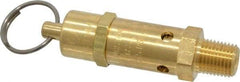 Kingston - 1/4" Inlet, ASME Safety Relief Valve - 75 Max psi, Brass - Apex Tool & Supply